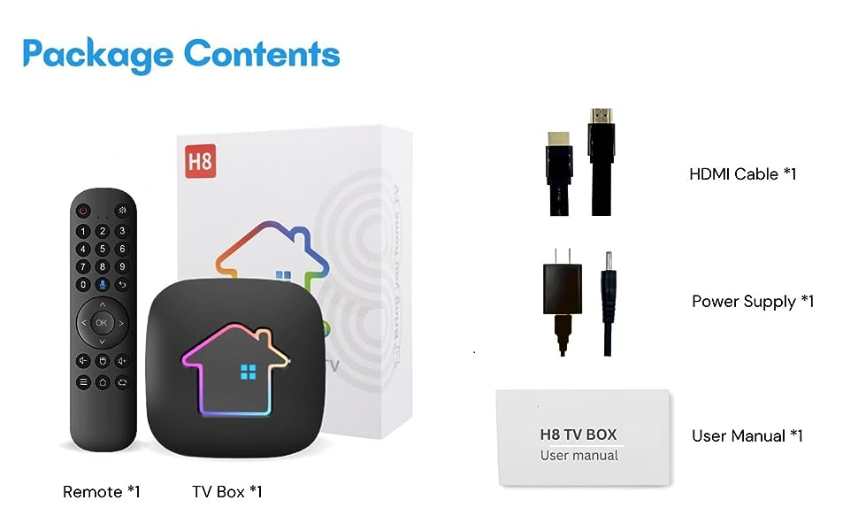 BRAATV 2025 H8 Box Brazil TV H8 Brazil Tv New Version Brazilian H8 Box Support 2.4GHz/ 5GHz WiFi 4K UHD Bluetooth 5.0 - Envio-Rapido