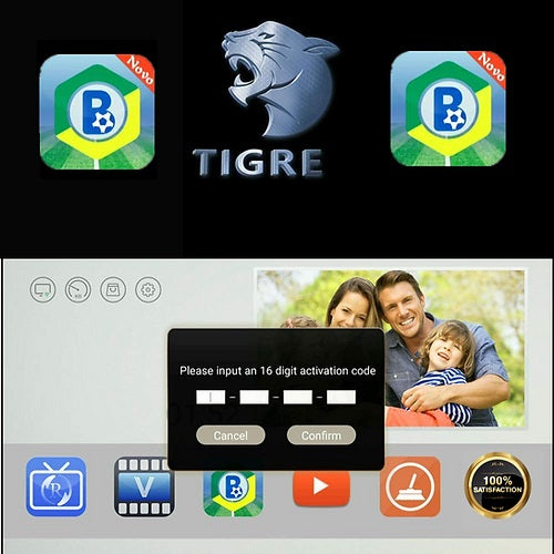 Codigo para Tigre 1-2-3 TG STICK  IP-TV6+ / BR TV