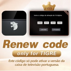 Codigo para Tigre 1-2-3 TG STICK  IP-TV6+ / BR TV